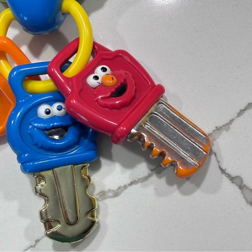 Vintage Mattel Sesame Street Multi Electronic Keychain Elmo Ernie Lights Sounds